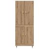 vidaXL Highboard Remeseln&yacute; dub 69,5 x 34 x 180 cm Kompozitn&eacute; drevo