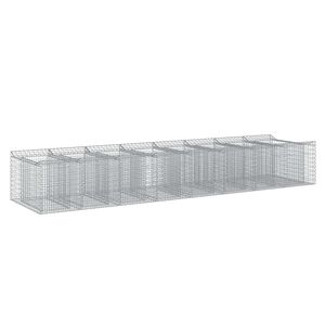 vidaXL Gabi&oacute;nov&aacute; vyv&yacute;&scaron;en&aacute; posteľ 3 ks 400 x 100 x 60 cm Strieborn&aacute;