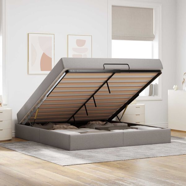 vidaXL R&aacute;m postele s matracom s matracmi 2 pcs Sivohned&aacute; l&aacute;tka