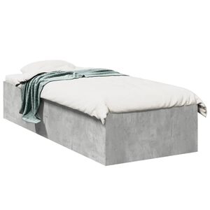 vidaXL Posteľn&yacute; r&aacute;m bet&oacute;nov&yacute; siv&yacute; 75x190 cm kompozitn&eacute; drevo