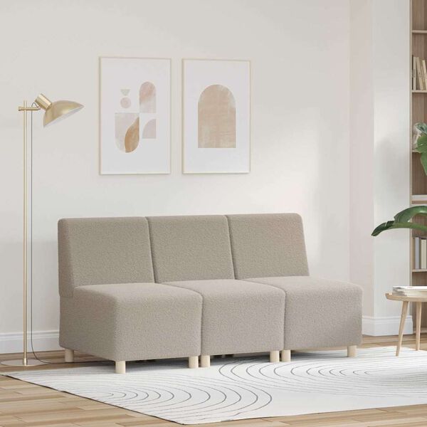 vidaXL Bezr&uacute;čkov&aacute; modul&aacute;rna sofa jednotka 3 pcs Svetlosiv&aacute;