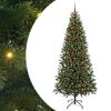 vidaXL Umel&yacute; vianočn&yacute; stromček s 300 LED-i Zelen&aacute; 210 cm PE a PVC