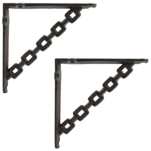 vidaXL N&aacute;stenn&eacute; police 2 ks Antik hned&aacute; 10.5 x 10.5 x 3 cm Oceľ
