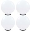 vidaXL LED lampy v tvare gule 4 ks 40 cm PMMA