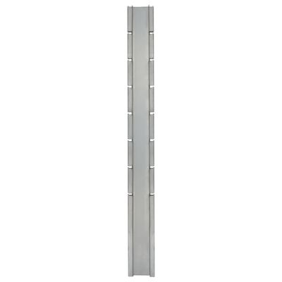 vidaXL Gabionový plotový stĺpik strieborný 200 cm pozinkovaná oceľ