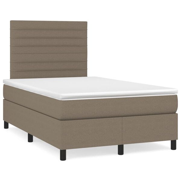 vidaXL Boxspring posteľ s matracom sivohned&aacute; 120x190 cm l&aacute;tka