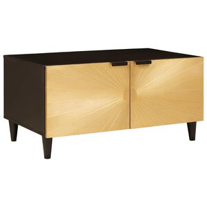 vidaXL Konferenčn&yacute; stol&iacute;k Čierna a zlat&aacute; 80 x 50 x 40 cm