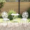 vidaXL Z&aacute;hradn&yacute; bistro set 3 pcs Biela Hlin&iacute;k