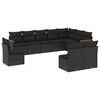 vidaXL Patio Sofa Set 10-miestne Black