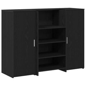 vidaXL Recepčn&yacute; st&ocirc;l čierna dub 135x50x103,5 cm kompozitn&eacute; drevo