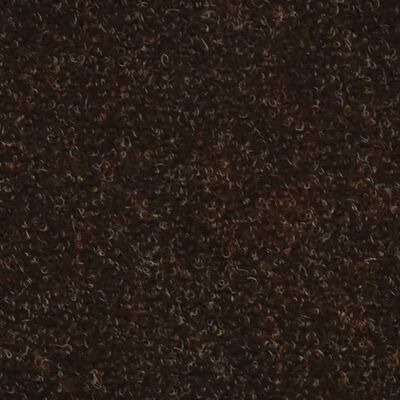 vidaXL Nášľapy na schody 10 ks hnedé 56x17x3 cm vpichovaná textília