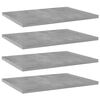 vidaXL Pr&iacute;davn&eacute; police 4ks, bet&oacute;novo siv&eacute; 40x30x1,5cm kompozitn&eacute; drevo