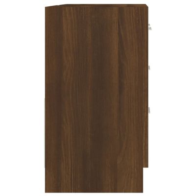 vidaXL Umývadlová skrinka hnedý dub 63x30x54 cm spracované drevo