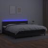 vidaXL Boxspring posteľ s matracom a LED čierna 200x200 cm umelá koža