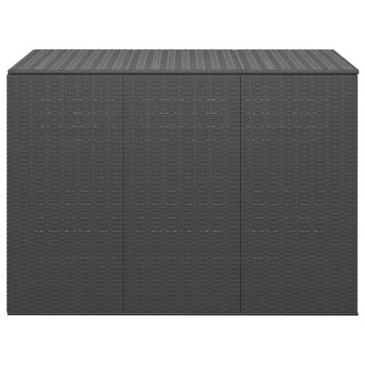 vidaXL Záhradný box na vankúše z polyratanu 145x100x103 cm čierny