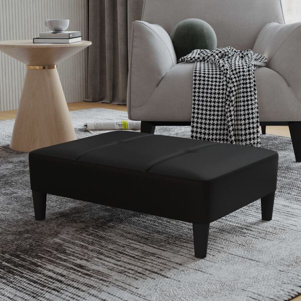 vidaXL Podnožka čierna 78x56x32 cm umel&aacute; koža