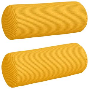 vidaXL Podložkov&eacute; vank&uacute;&scaron;e 2 pcs Svetložlt&aacute; &Oslash; 15 x 40 cm