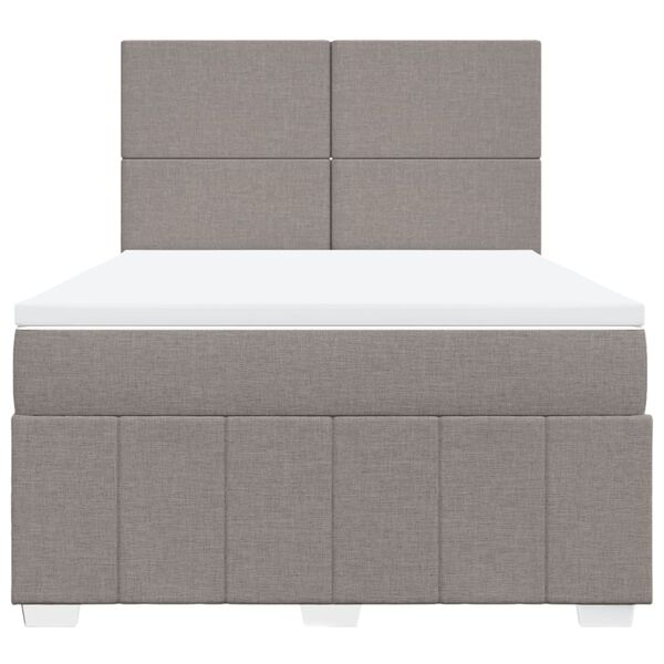 vidaXL Posteľn&yacute; r&aacute;m boxspring s matracom sivohned 160x200 cm l&aacute;tka