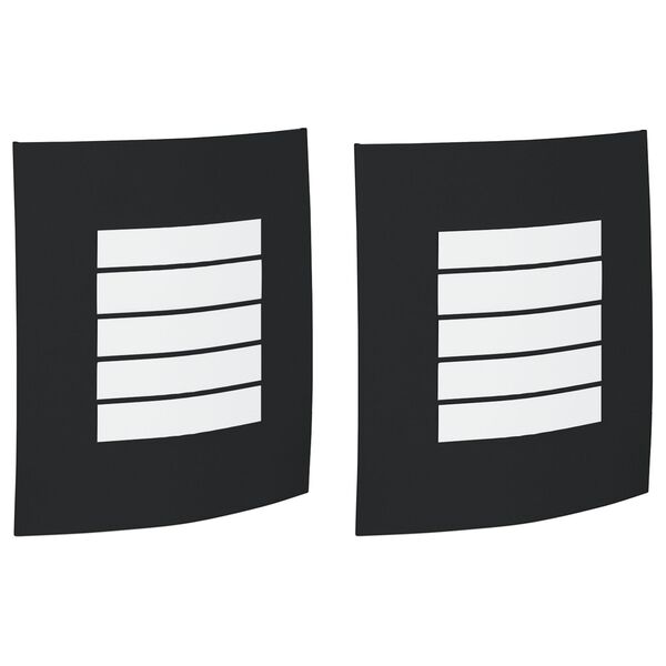 vidaXL Vonkajšie nástenné svetlá 2 pcs Čierna 23.5 x 10.5 x 26 cm