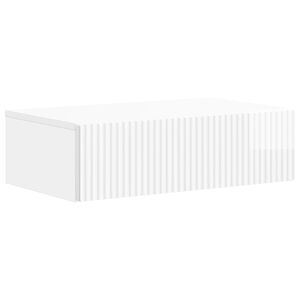 vidaXL N&aacute;stenn&yacute; bočn&yacute; st&ocirc;l Biela s vysok&yacute;m leskom 59 x 34,5 x 17 cm