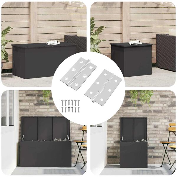 vidaXL P&aacute;nt Jednofarebn&yacute; 2 pcs Strieborn&aacute; 58 x 35 x 1 mm Oceľ