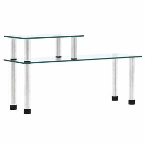 vidaXL Kuchynsk&aacute; polica priehľadn&aacute; 45x16x26 cm tvrden&eacute; sklo