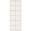 vidaXL Posuvné dvere zlaté 76x205 cm číre ESG sklo a hliník