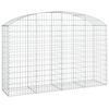 vidaXL Obl&uacute;kov&yacute; gabionov&yacute; k&ocirc;&scaron; 200x50x120/140 cm pozinkovan&eacute; železo