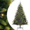 vidaXL Umel&yacute; skladac&iacute; vianočn&yacute; stromček 300 LED di&oacute;d Zelen&aacute; 210 cm