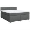 vidaXL Boxspring posteľ s matracom tmavosiv&aacute; 180x200 cm l&aacute;tka