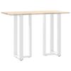 vidaXL Nohy barov&eacute;ho stola v tvare T, 2 ks, biele, 50x35x(100-101) cm, oceľov&eacute;