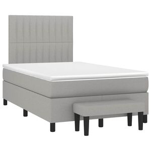 vidaXL Boxspring posteľ s matracom bledosiv&aacute; 120x190 cm l&aacute;tka