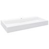 vidaXL Um&yacute;vadlo z miner&aacute;lneho/mramoroveho odliatku 100x46x11 cm biele