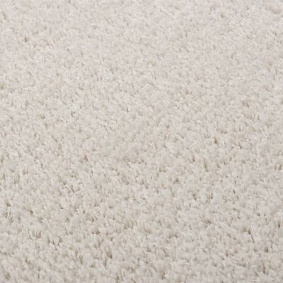 vidaXL Chlpatý koberec s vysokým vlasom krémový 140x200 cm