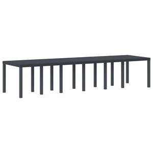 vidaXL Z&aacute;hradn&yacute; st&ocirc;l Antracit 350 x 100 x 74 cm polyratan