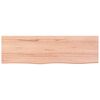 vidaXL Nástenná polica svetlohnedá 100x30x2 cm ošetrený dubový masív