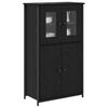 vidaXL Highboard Čierny dub 62 x 32 x 106,5 cm Kompozitn&eacute; drevo