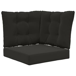vidaXL Vank&uacute;&scaron; na vonkaj&scaron;iu pohovku 3 pcs Čierny Polyester