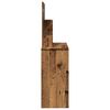 vidaXL toaletný stolík so zrkadlom Old Wood 86,5x35x136 cm