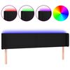 vidaXL Čelo postele s LED čierne 183x16x78/88 cm l&aacute;tka