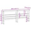 vidaXL Čelo postele s policami biele 200 cm mas&iacute;vna borovica
