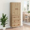 vidaXL Highboard Remeseln&yacute; dub 69,5 x 34 x 180 cm Kompozitn&eacute; drevo