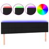 vidaXL Čelo postele s LED čierne 160x5x78/88 cm l&aacute;tka