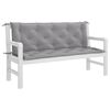 vidaXL Podložka na záhradnú lavicu, sivá 150x(50+50)x7 cm, oxford