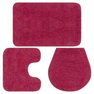 vidaXL Sada l&aacute;tkov&yacute;ch k&uacute;peľňov&yacute;ch podložiek 3 ks fuchsia
