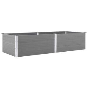 vidaXL Vyv&yacute;&scaron;en&yacute; z&aacute;hradn&yacute; z&aacute;hon 250x100x54 cm, WPC, siv&yacute;