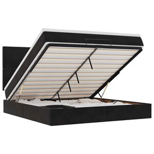 vidaXL Osmansk&yacute; r&aacute;m postele s matracmi čierna 180x200 cm zamat