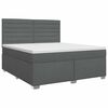vidaXL Posteľ boxspring s matracom Tmavosiv&aacute; 140 x 200 cm L&aacute;tka