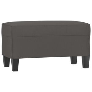 vidaXL Lavička siv&aacute; 70x35x41 cm umel&aacute; koža