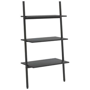 vidaXL Naklonen&yacute; reg&aacute;l s 3 policami, čierny 64x34x116 cm